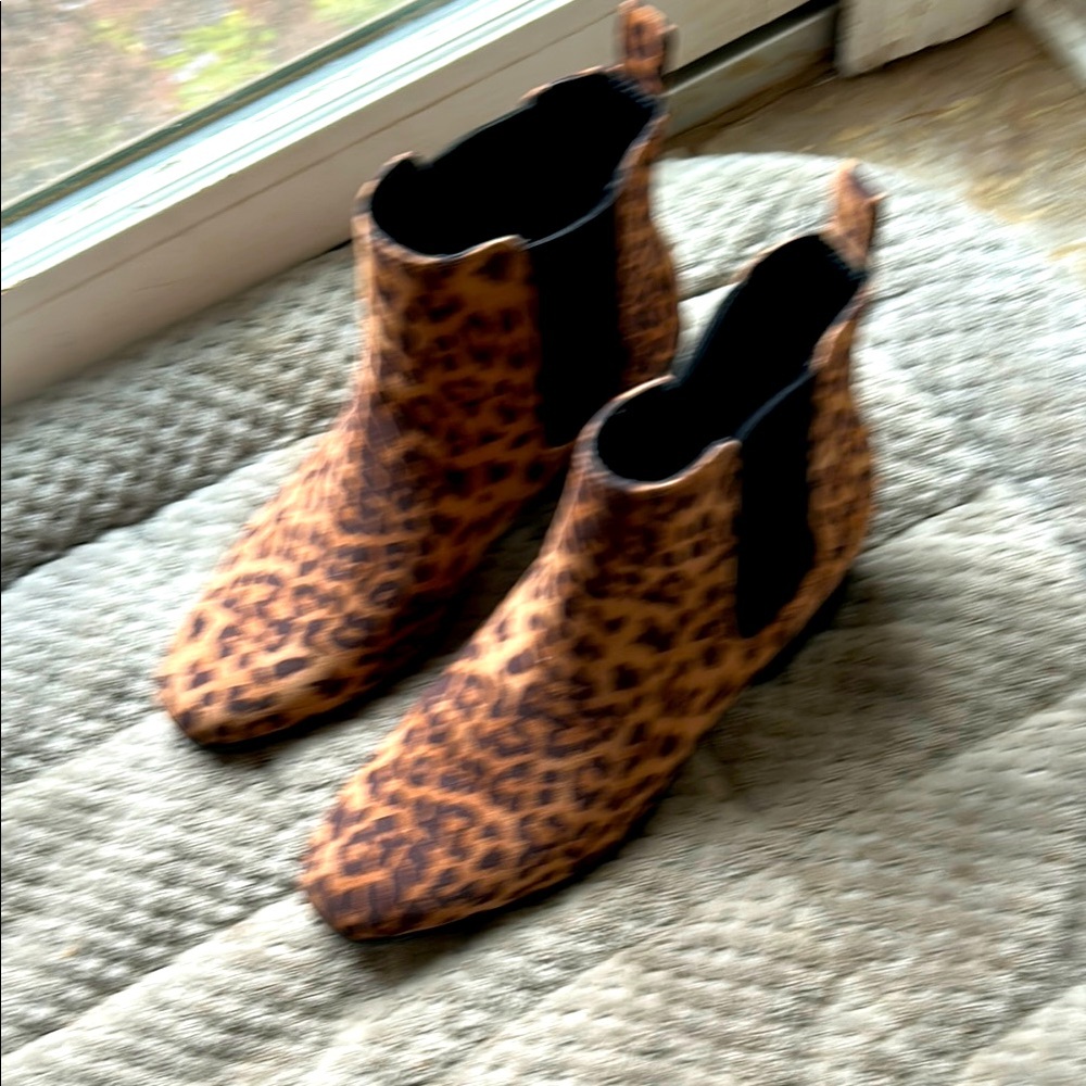 Leopard Print Ankle Boots